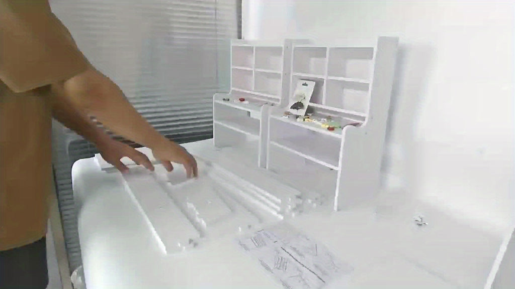 1pc 2-Tier Desk Organizer & Drawer Storage|with Tilt Pen Holder, Raised Bookshelf |Matte White PVC for Stationery, Cosmetics, Office Supplies |Space-Saving Partition Box Dormitory Storage Box\u002Fmodern\u002Fpartition Storage Box, Desk Sto...