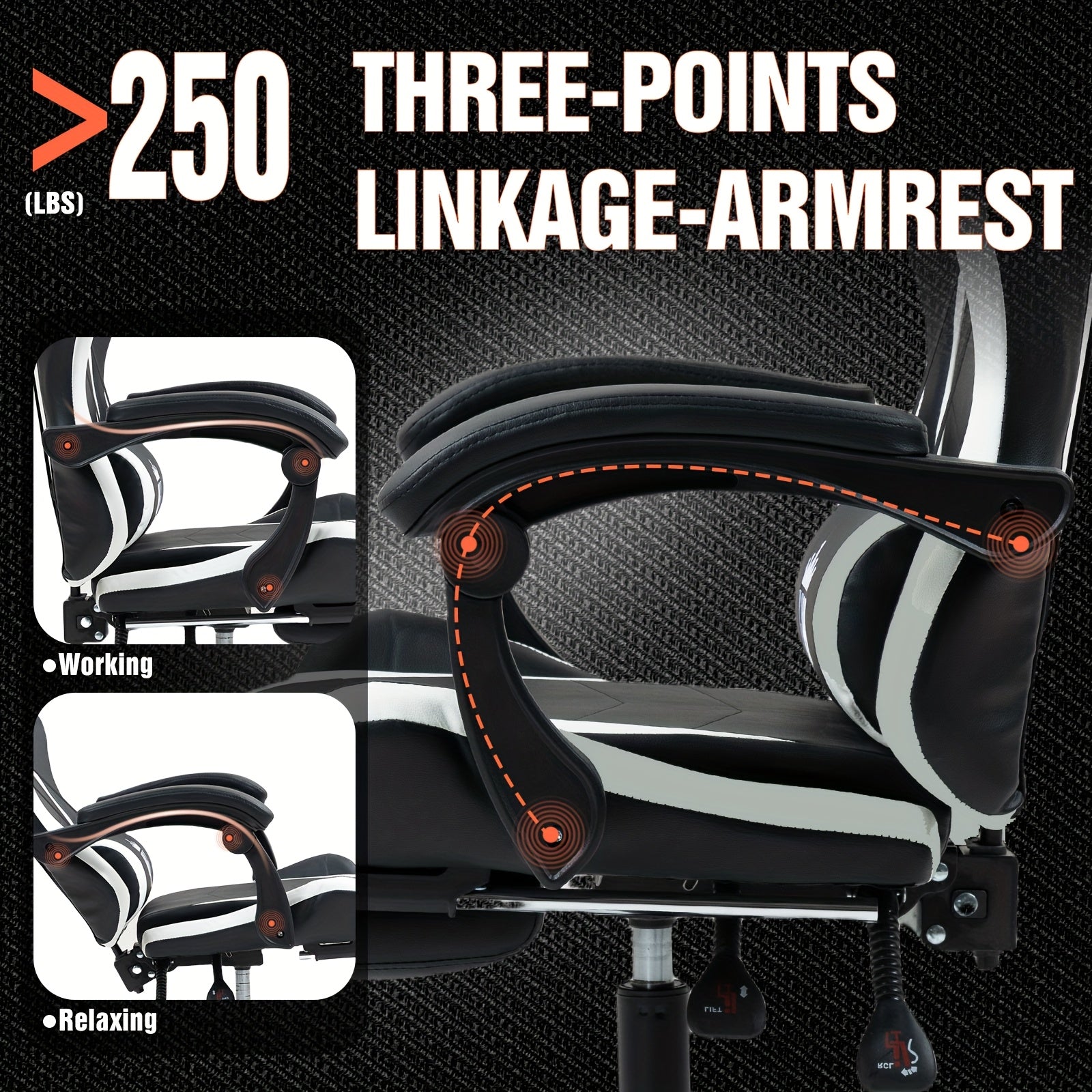 Game Chair With Footrest And Lumbar Support Gaming Chair, Video Chair, Ergonomic Computer Chair Height Adjustable With Swivel Seat And Headrest