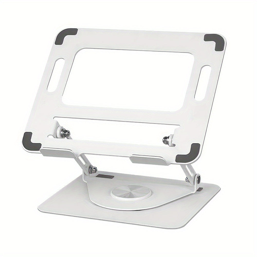 Adjustable Aluminum Laptop Desk Stand with a 360° Rotating Bracket, Foldable Design, And Ergonomic Features for Optimal Laptop Support