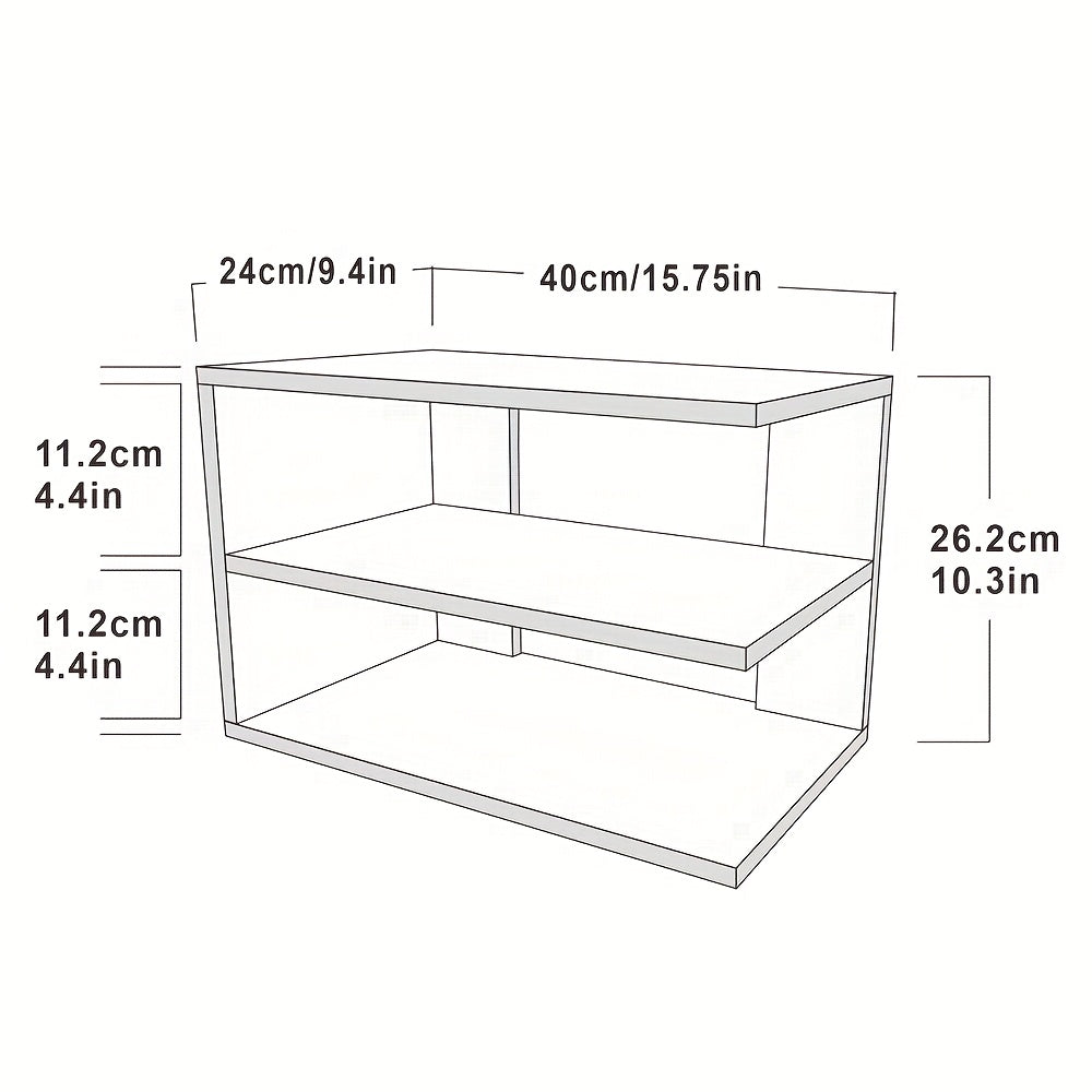 Multi-Tier Desktop Organizer - Compact Space-Saving Desk Shelf with Phone, Laptop, Books, Flowers - Sturdy Recycled Wood Construction for Home Office, Dorm, Study - Workspace Storage Rack, Desk Storage, Sleek Finish, Dorm Room Essentials, M...
