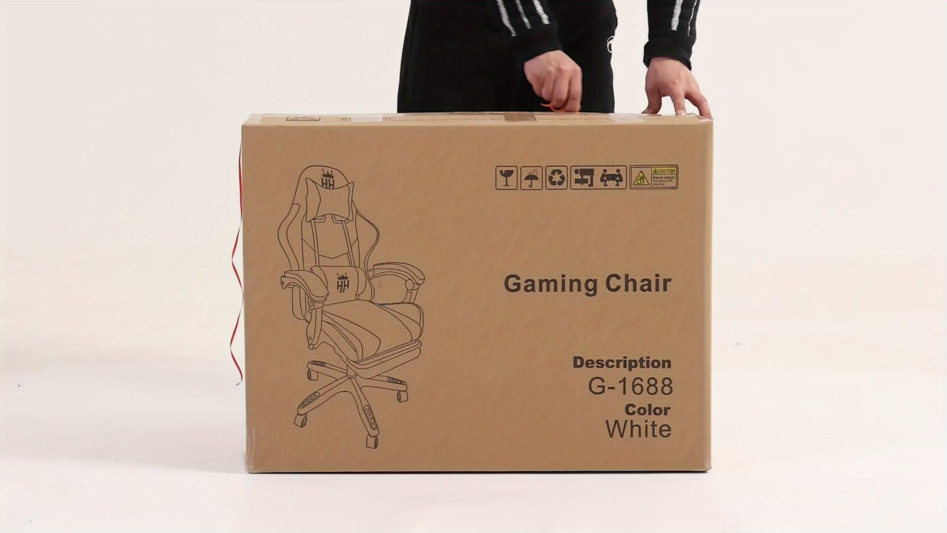 Game Chair With Footrest And Lumbar Support Gaming Chair, Video Chair, Ergonomic Computer Chair Height Adjustable With Swivel Seat And Headrest