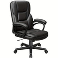 on Ergonomic Executive Office Chairs Featuring a High Back, Adjustable Height, Leather Upholstery, a Comfortable Headrest, Thick Cushioned Armrests, And Lumbar Support. Ideal for Both Home And Office Use