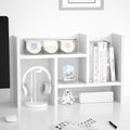 Adjustable Wooden Desktop Storage Rack - Multifunctional Trapezoidal Bookshelf with Multiple Placement Options, Ideal for Office, Study Room, and Desk Organization, Office Desk Accessory