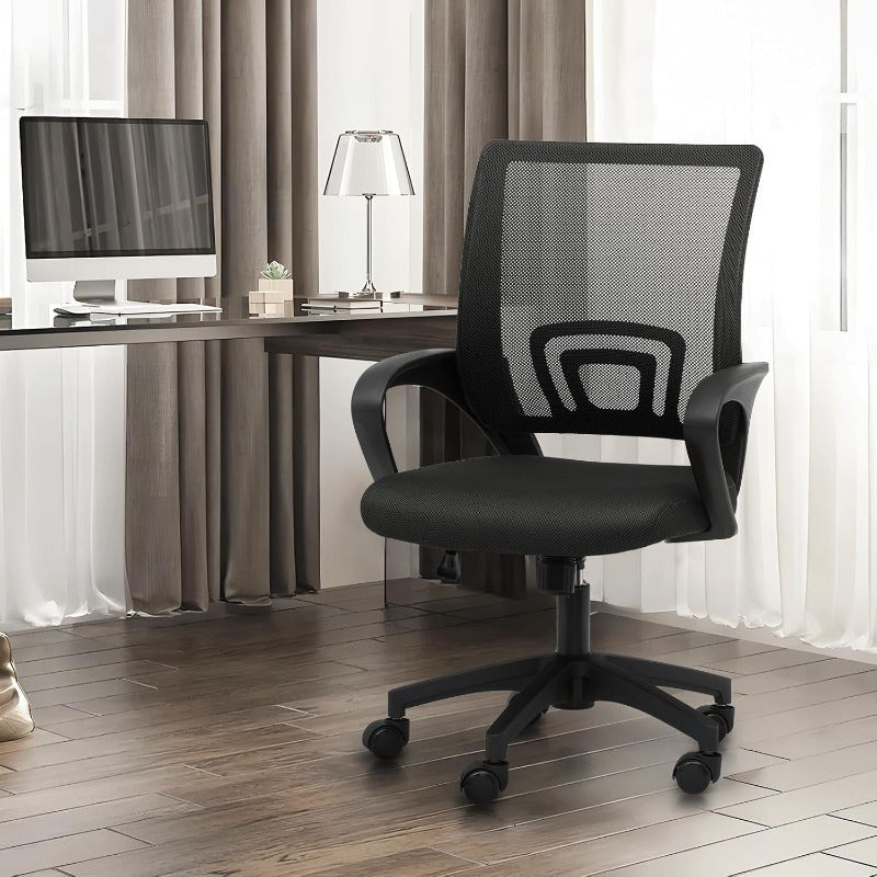 Ergonomic Office Chair Heavy Duty with Wide Seat (300Lbs Capacity) - Adjustable Height Mesh Back & Lumbar Support Desk Chair, Swivel Wheels - Metal Frame for home Office, Gaming Chair - Suitable for s &