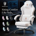 Adult Gaming Chair, Big & Tall Breathable Fabric With Pocketed Spring Cushion & Massage Lumbar Support, Ergonomic High Back Office Chair With Adjustable Headrest\u002FFootrest, 300LBS Weight Capacity, Black, Gray, White, Green And 7 Other Colors