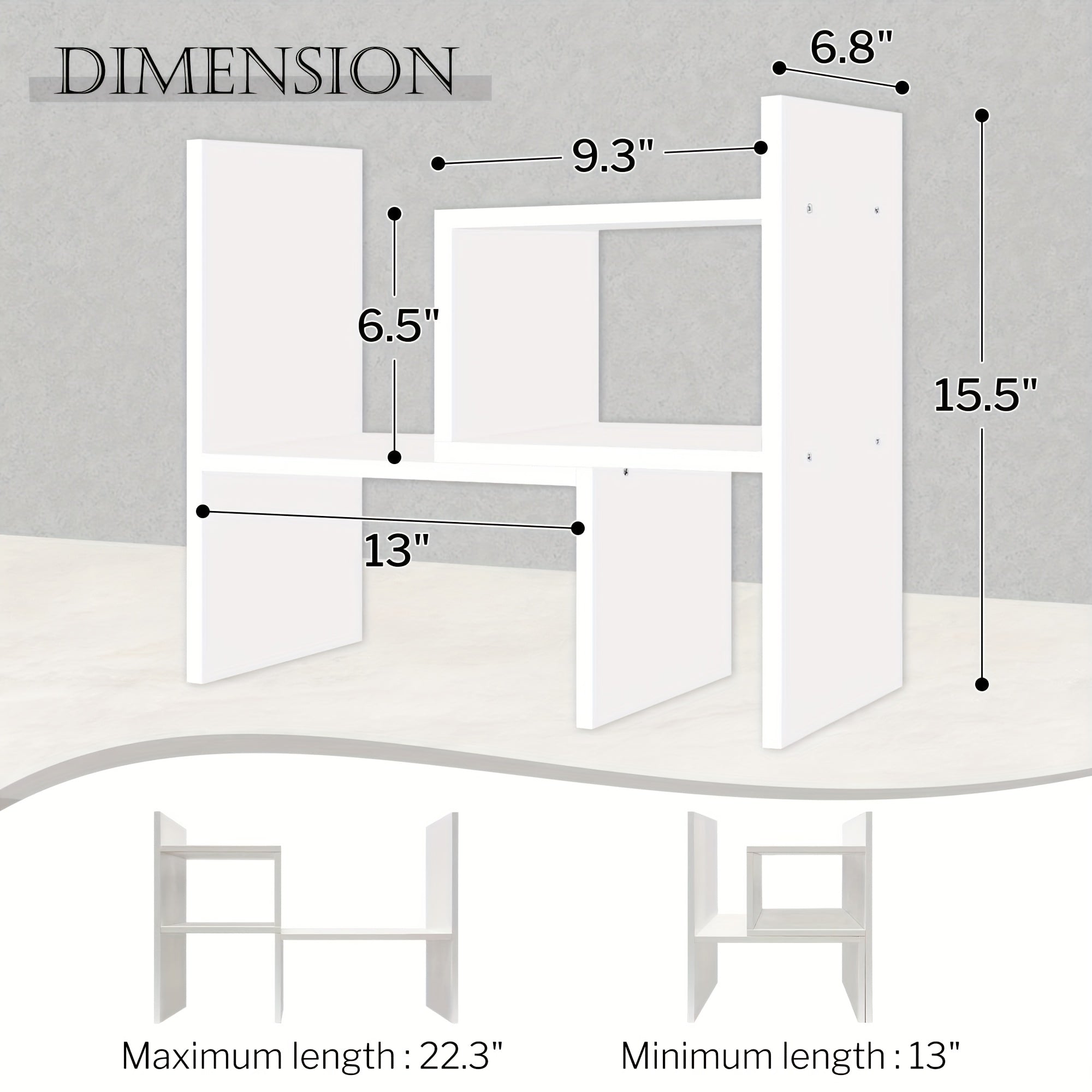 Desktop Bookshelf Organizer, 15.8\