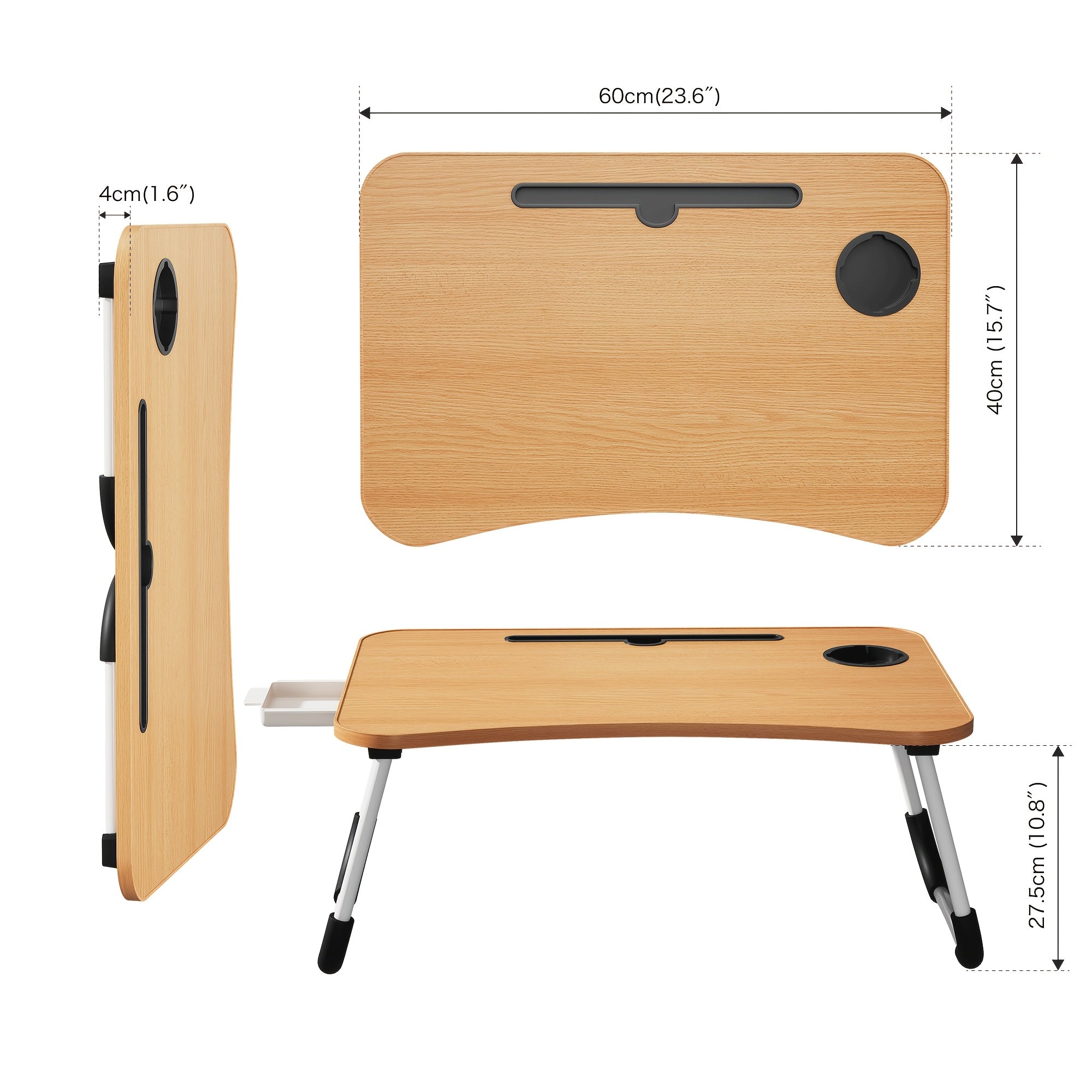 Laptop Bed Desk Table Tray Stand with Cup Holder\u002FDrawer for Bed\u002FSofa\u002FCouch\u002FStudy\u002FReading\u002FWriting On Low Sitting Floor Large Portable Foldable Lap Desk Bed Trays for Eating and Laptops