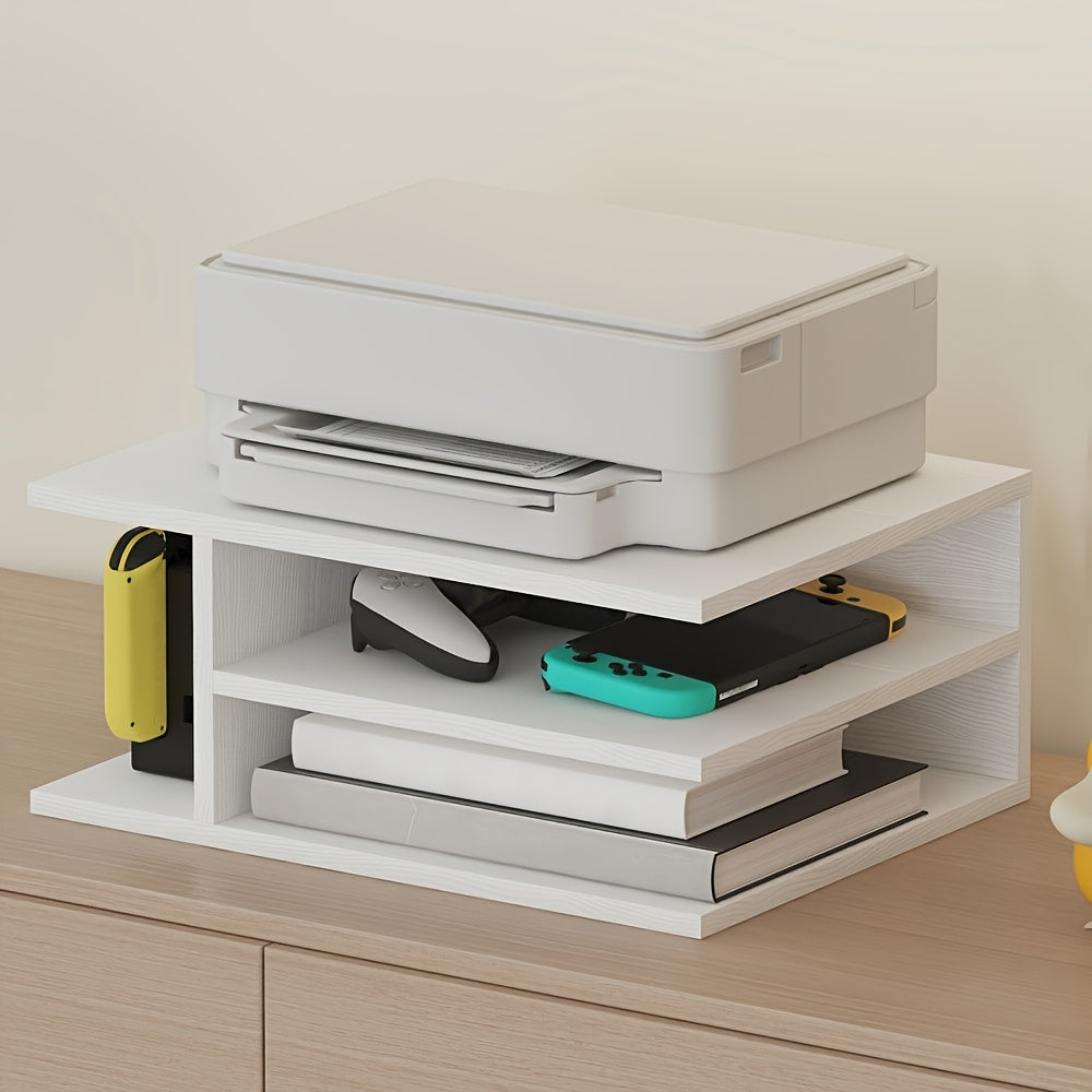 Desktop Organizer for Office: Storage for Files, Stationery, And A4 Paper, Multi-tier Storage for Student Dorms Or Home Use, Available In Multiple Colors, Simple And Practical, Printer Stand
