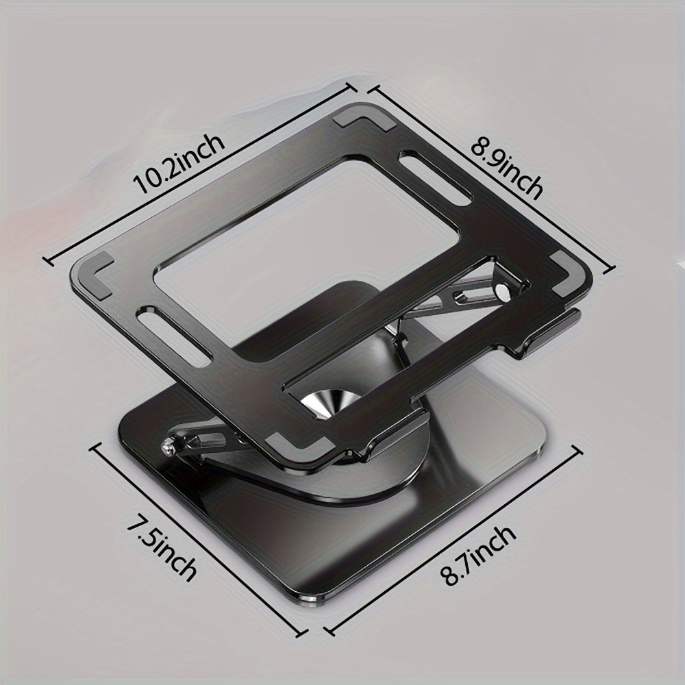 Adjustable Aluminum Laptop Desk Stand with a 360° Rotating Bracket, Foldable Design, And Ergonomic Features for Optimal Laptop Support